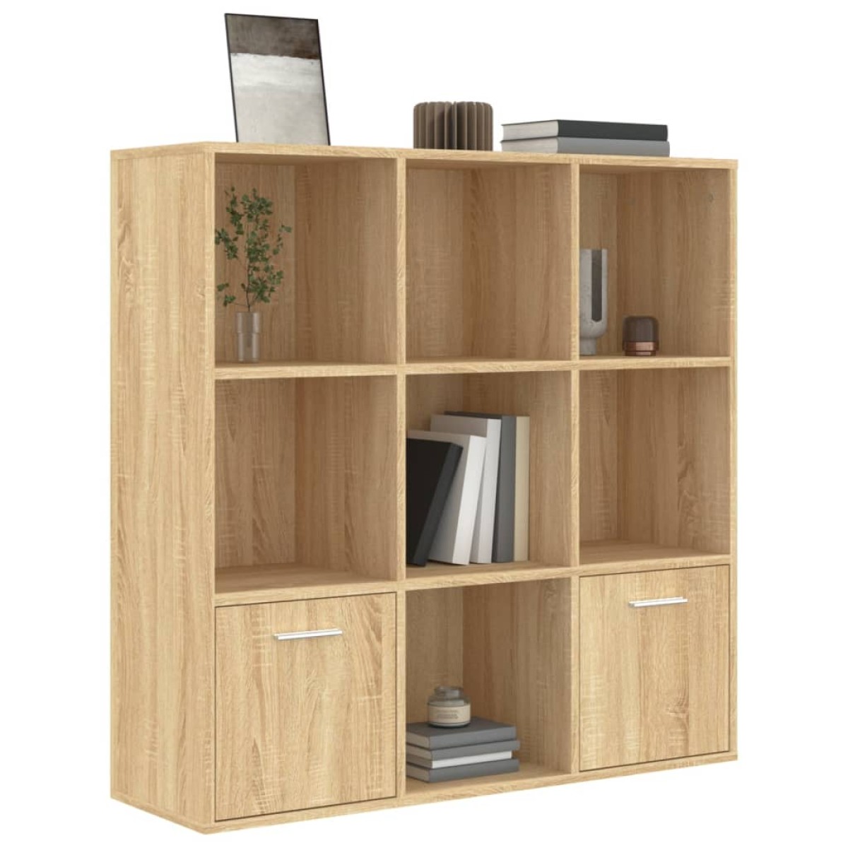 vidaXL Βιβλιοθήκη Χρώμα Sonoma Δρυς 98 x 30 x 98 εκ. από Μοριοσανίδα