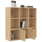 vidaXL Βιβλιοθήκη Χρώμα Sonoma Δρυς 98 x 30 x 98 εκ. από Μοριοσανίδα
