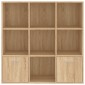 vidaXL Βιβλιοθήκη Χρώμα Sonoma Δρυς 98 x 30 x 98 εκ. από Μοριοσανίδα