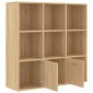 vidaXL Βιβλιοθήκη Χρώμα Sonoma Δρυς 98 x 30 x 98 εκ. από Μοριοσανίδα
