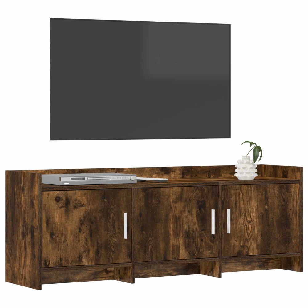 vidaXL Ντουλάπι TV 130 x 33 x 47 εκ Καπνισμένο Ξύλο Δρυός