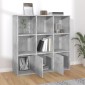 vidaXL Βιβλιοθήκη Γκρι του Σκυροδέματος 98x30x98 εκ. από Μοριοσανίδα