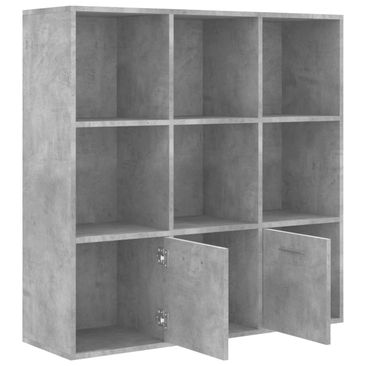 vidaXL Βιβλιοθήκη Γκρι του Σκυροδέματος 98x30x98 εκ. από Μοριοσανίδα