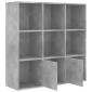 vidaXL Βιβλιοθήκη Γκρι του Σκυροδέματος 98x30x98 εκ. από Μοριοσανίδα