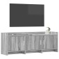 vidaXL Ντουλάπι TV 130 x 33 x 47 εκ Γκρι Sonoma Επεξεργασμένο Ξύλο