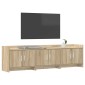 vidaXL Ντουλάπι TV 168 x 33 x 47 εκ. Sonoma Δρυς Επεξεργασμένο Ξύλο