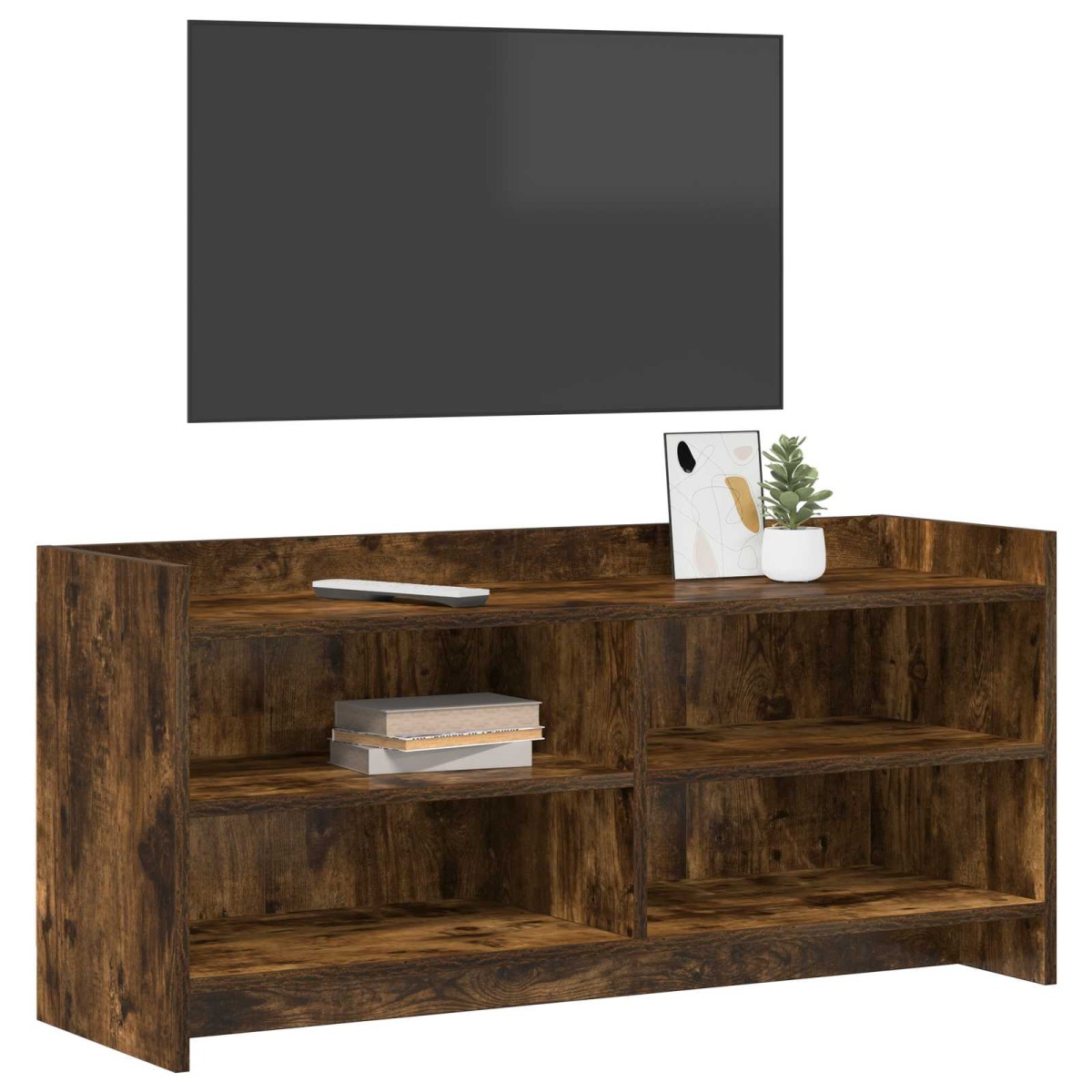vidaXL Ντουλάπι TV 100 x 33 x 47 εκ Καπνισμένο Ξύλο Δρυός
