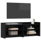 vidaXL Ντουλάπι TV 135 x 33 x 47 εκ. Μαύρη Δρυς Επεξεργασμένο Ξύλο