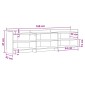 vidaXL Ντουλάπι TV 168 x 33 x 47 εκ. Sonoma Δρυς Επεξεργασμένο Ξύλο