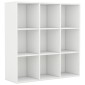 vidaXL Βιβλιοθήκη Λευκή 98 x 30 x 98 εκ. από Μοριοσανίδα
