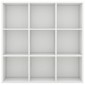 vidaXL Βιβλιοθήκη Λευκή 98 x 30 x 98 εκ. από Μοριοσανίδα
