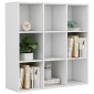 vidaXL Βιβλιοθήκη Λευκή 98 x 30 x 98 εκ. από Μοριοσανίδα