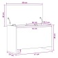 vidaXL Θήκη Αποθήκευσης Λευκό 80 x 40 x 50 cm Επεξεργασμένο Ξύλο