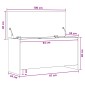 vidaXL Θήκη Αποθήκευσης Γκρι Σκυροδέματος 100 x 40 x 50 cm