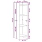 vidaXL Βιβλιοθήκη Καπνισμένο Ξύλο Δρυός 30 x 30 x 111 εκ