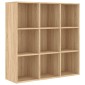vidaXL Βιβλιοθήκη Χρώμα Sonoma Δρυς 98 x 30 x 98 εκ. από Μοριοσανίδα