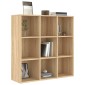 vidaXL Βιβλιοθήκη Χρώμα Sonoma Δρυς 98 x 30 x 98 εκ. από Μοριοσανίδα