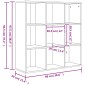 vidaXL Βιβλιοθήκη Χρώμα Sonoma Δρυς 98 x 30 x 98 εκ. από Μοριοσανίδα