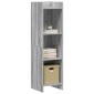 vidaXL Βιβλιοθήκη Γκρι Sonoma 30 x 30 x 111 εκ Επεξεργασμένο Ξύλο