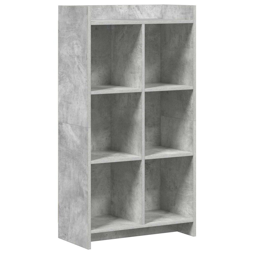 vidaXL Βιβλιοθήκη Γκρι Μπετόν 59 x 30 x 111 εκ Επεξεργασμένο Ξύλο