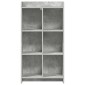 vidaXL Βιβλιοθήκη Γκρι Μπετόν 59 x 30 x 111 εκ Επεξεργασμένο Ξύλο
