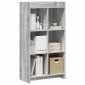 vidaXL Βιβλιοθήκη Γκρι Sonoma 59 x 30 x 111 εκ Επεξεργασμένο Ξύλο