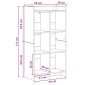 vidaXL Βιβλιοθήκη Παλαιωμένο ξύλο 59 x 30 x 111 εκ Επεξεργασμένο Ξύλο