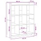 vidaXL Βιβλιοθήκη Sonoma Δρυς 87,5 x 30 x 111 εκ Επεξεργασμένο Ξύλο