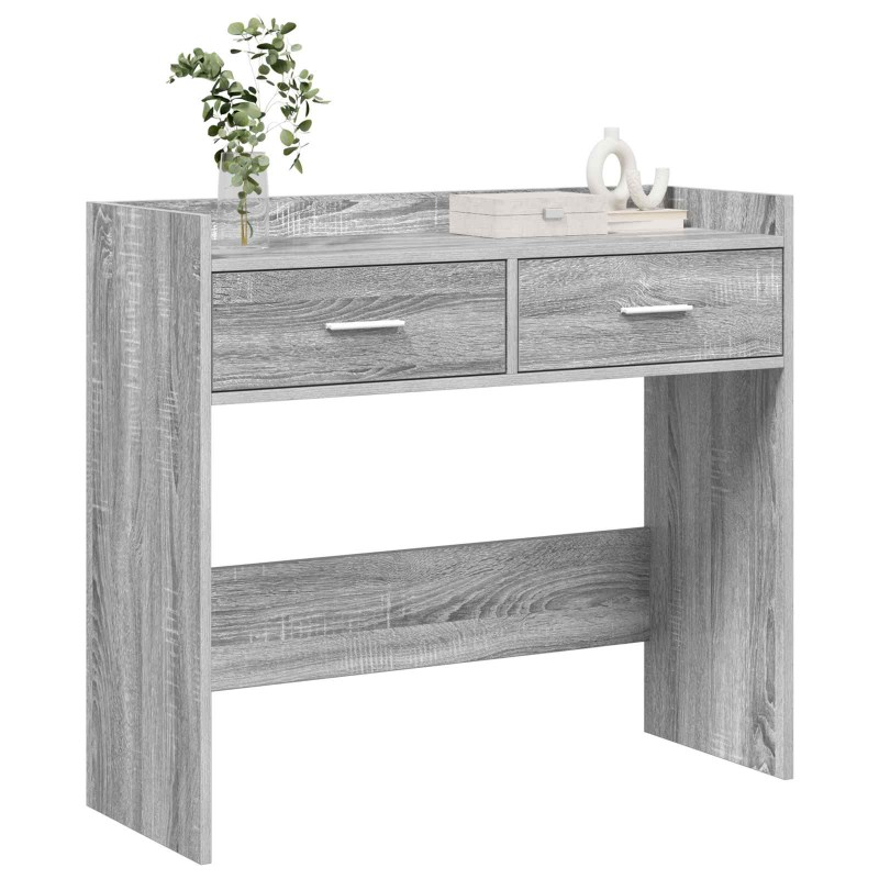vidaXL Τραπέζι κονσόλας Γκρι Sonoma 90 x 35 x 80 εκ Επεξεργασμένο Ξύλο