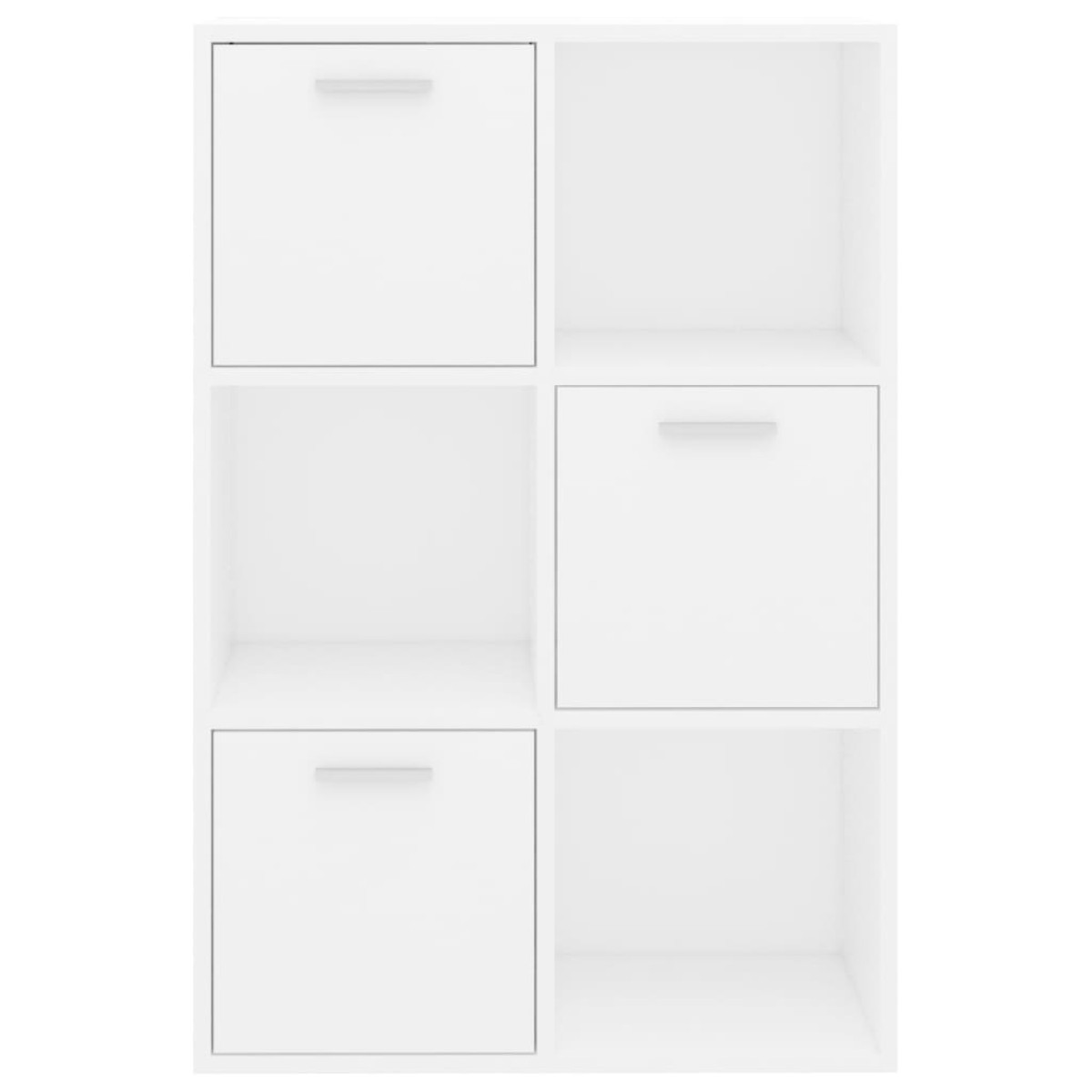 vidaXL Ραφιέρα με Ντουλάπια Λευκή 60 x 29,5 x 90 εκ. από Μοριοσανίδα