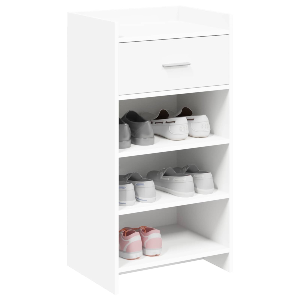 vidaXL Ντουλάπα Παπουτσιών Λευκό 48 x 36 x 92 εκ Επεξεργασμένο Ξύλο