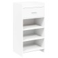 vidaXL Ντουλάπα Παπουτσιών Λευκό 48 x 36 x 92 εκ Επεξεργασμένο Ξύλο