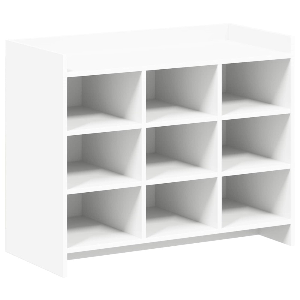 vidaXL Ντουλάπα Παπουτσιών Λευκό 85 x 39,5 x 70 εκ. Επεξεργασμένο Ξύλο