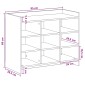 vidaXL Ντουλάπα Παπουτσιών Λευκό 85 x 39,5 x 70 εκ. Επεξεργασμένο Ξύλο