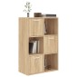 vidaXL Ραφιέρα με Ντουλάπια Sonoma Δρυς 60 x 29,5 x 90 εκ. Μοριοσανίδα