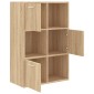 vidaXL Ραφιέρα με Ντουλάπια Sonoma Δρυς 60 x 29,5 x 90 εκ. Μοριοσανίδα