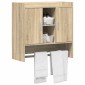 vidaXL Ράφι Τοίχου Επιτοίχιο Sonoma Δρυς 80 x 36 x 80 εκ
