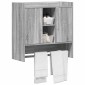vidaXL Ράφι Τοίχου Επιτοίχιο Γκρι Sonoma 80 x 36 x 80 εκ