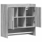 vidaXL Ράφι Τοίχου Επιτοίχιο Γκρι Sonoma 80 x 36 x 80 εκ