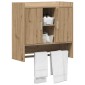 vidaXL Ράφι Τοίχου Επιτοίχιο Artisan Δρυς 80 x 36 x 80 εκ