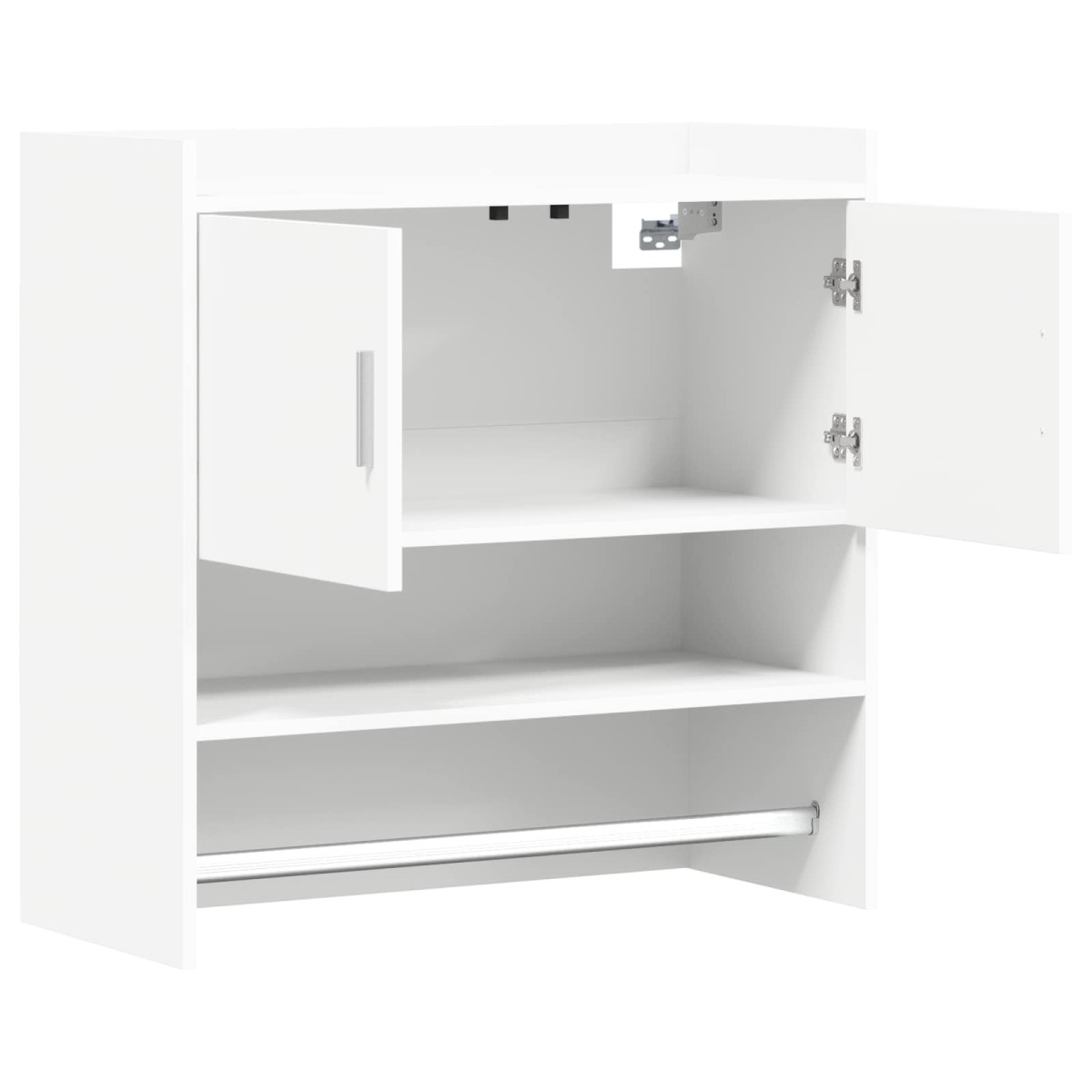 vidaXL Ράφι Τοίχου Επιτοίχιο Λευκό 80 x 36 x 80 εκ Επεξεργασμένο Ξύλο