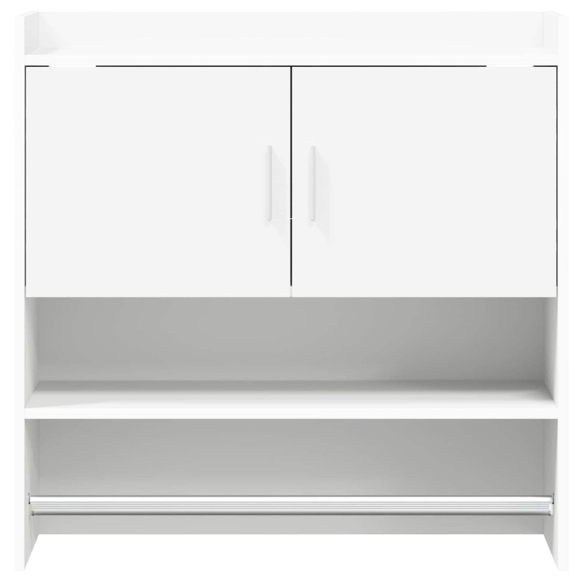 vidaXL Ράφι Τοίχου Επιτοίχιο Λευκό 80 x 36 x 80 εκ Επεξεργασμένο Ξύλο