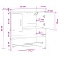 vidaXL Ράφι Τοίχου Επιτοίχιο Λευκό 80 x 36 x 80 εκ Επεξεργασμένο Ξύλο