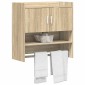 vidaXL Ράφι Τοίχου Επιτοίχιο Sonoma Δρυς 80 x 36 x 80 εκ