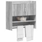vidaXL Ράφι Τοίχου Επιτοίχιο Γκρι Sonoma 80 x 36 x 80 εκ