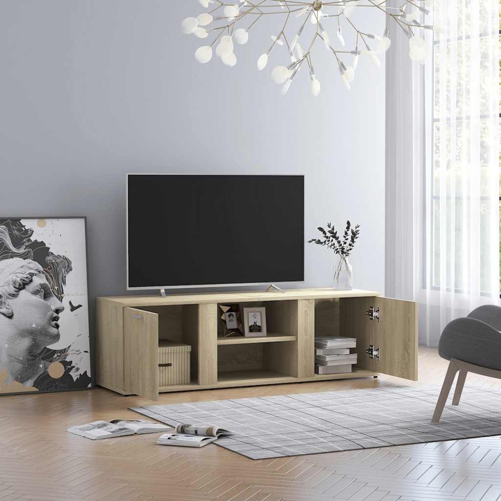 vidaXL Έπιπλο Τηλεόρασης Sonoma Δρυς 120 x 34 x 37 εκ. από Επεξ. Ξύλο