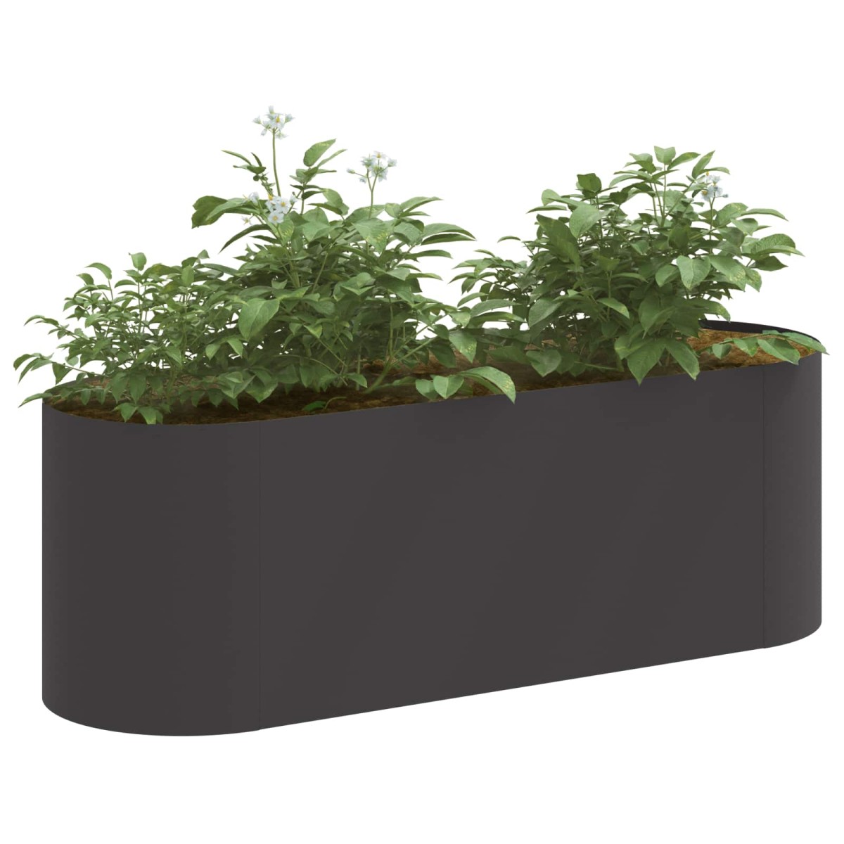 vidaXL Υψωμένο Κρεβάτι Κήπου Μαύρο 120 x 40 x 40 cm Ατσάλι