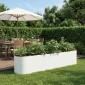 vidaXL Υψωμένο Κρεβάτι Κήπου Λευκό 200 x 40 x 40 εκ.