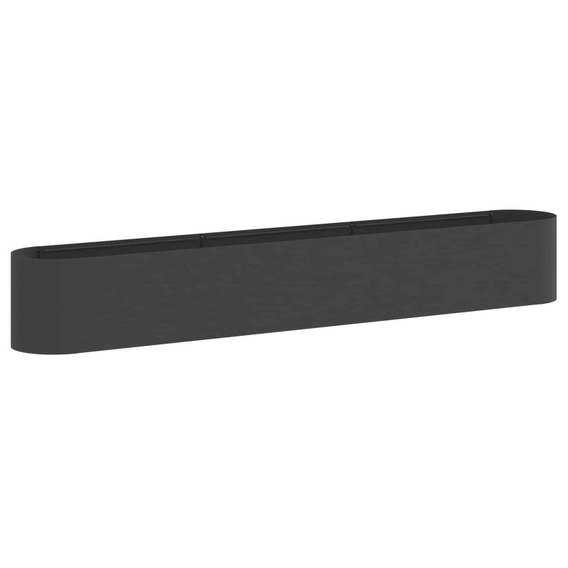 vidaXL Υψωμένο Κρεβάτι Κήπου Μαύρο 280 x 40 x 40 εκ