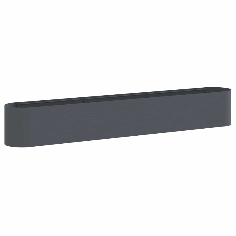 vidaXL Υψωμένο Κρεβάτι Κήπου Ανθρακί 280 x 40 x 40 εκ.